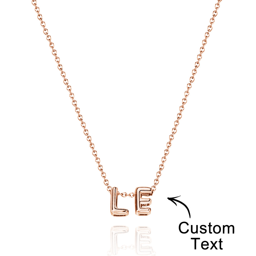 Personalized 3D Bubble Letters Name Necklace Fantastic Gift for All Your Loved Ones