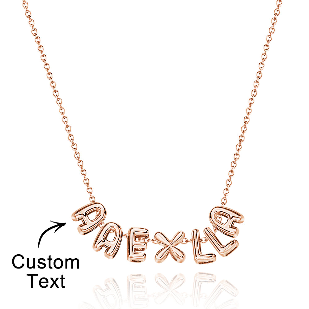Personalized 3D Bubble Letters Name Necklace Fantastic Gift for All Your Loved Ones