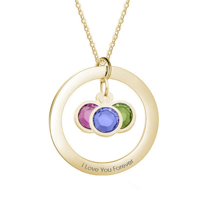 Personalized Birthstone Necklace Custom Necklace Gift for Her
