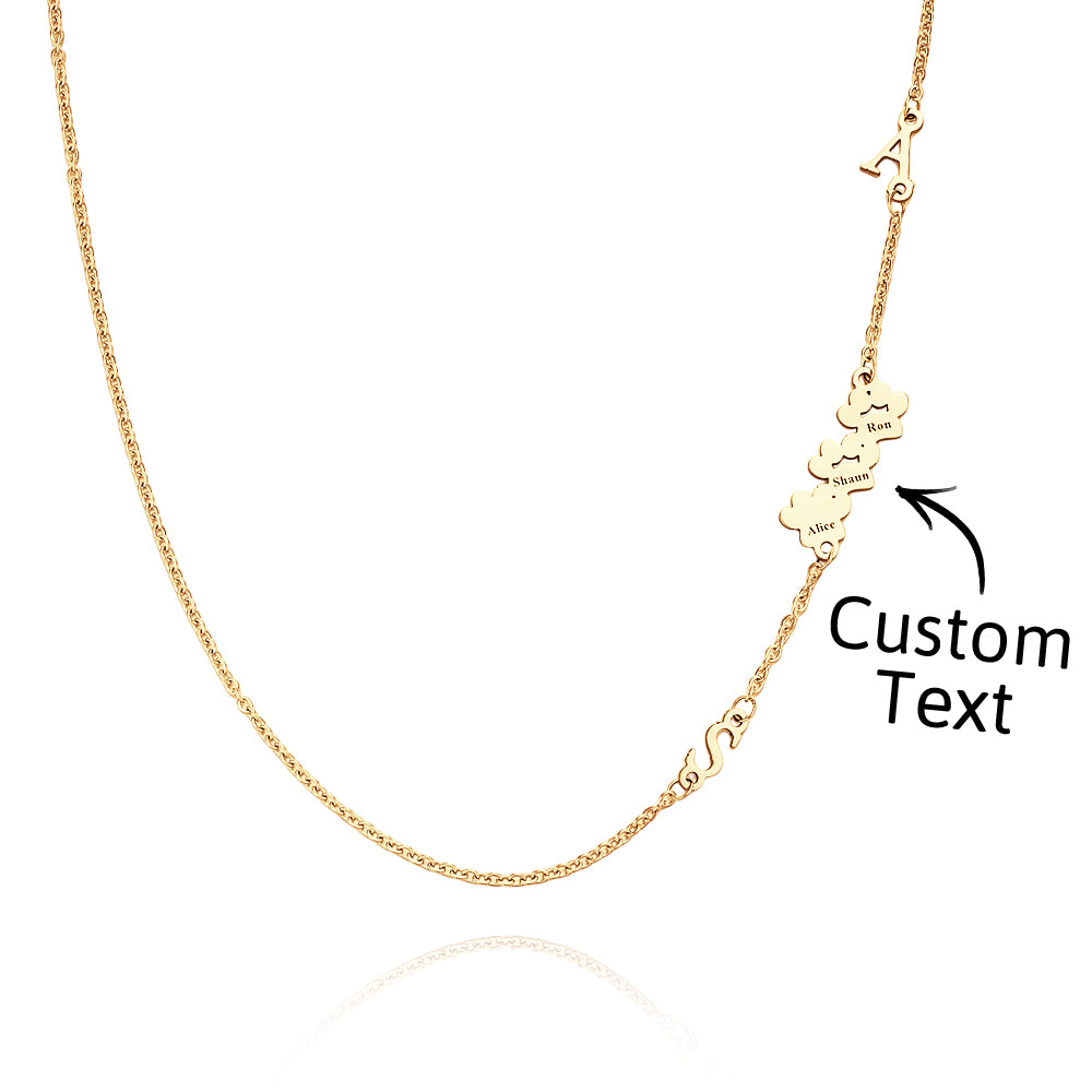 Custom Engraved Animal Paw Shape Initial Necklace – Unique Wedding Gift