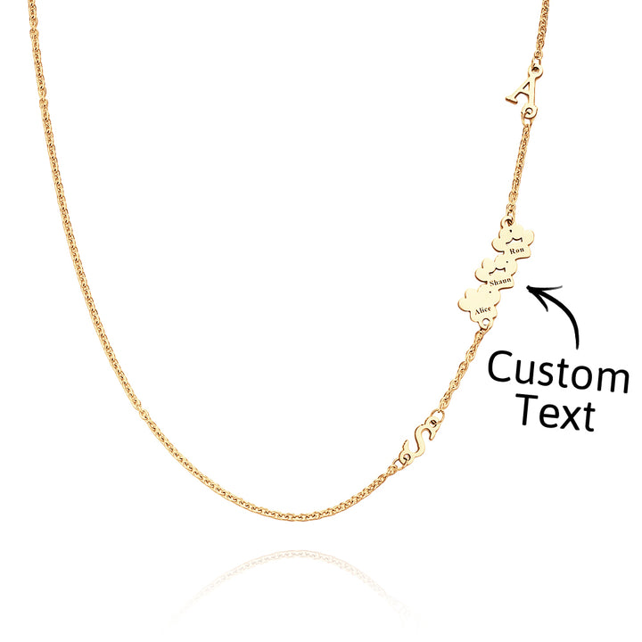 Custom Engraved Animal Paw Shape Initial Necklace – Unique Wedding Gift