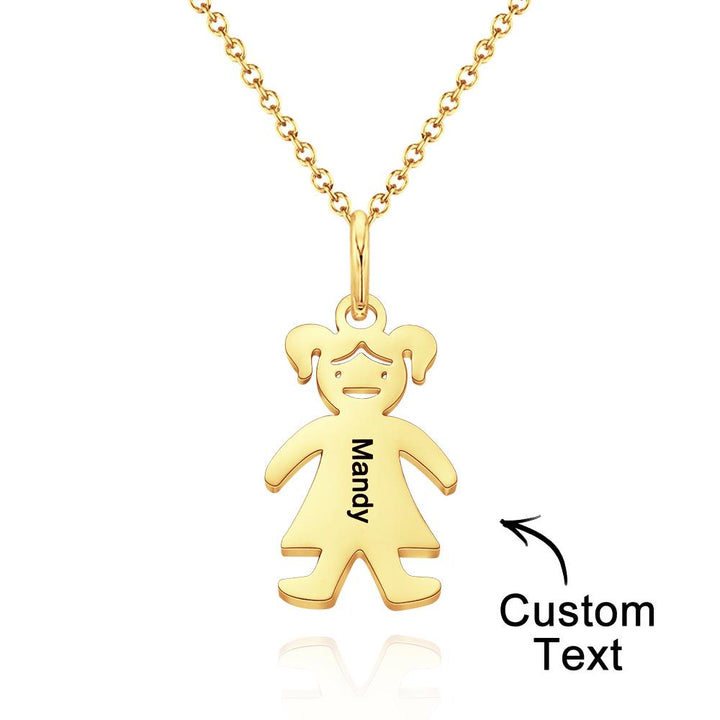 Custom Name Engraved Necklace Child Creative Gifts