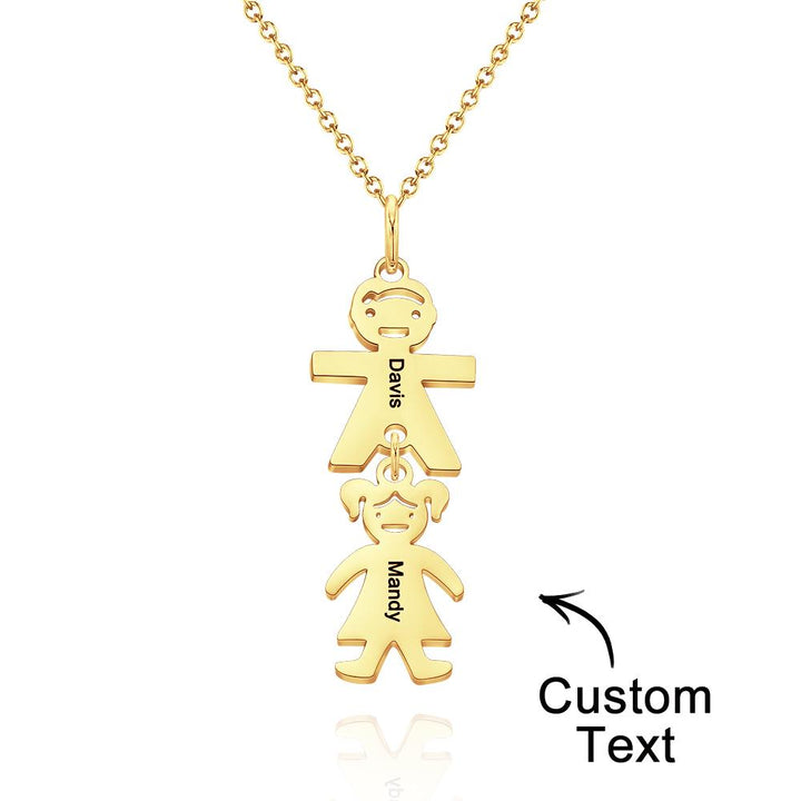 Custom Name Engraved Necklace Child Creative Gifts