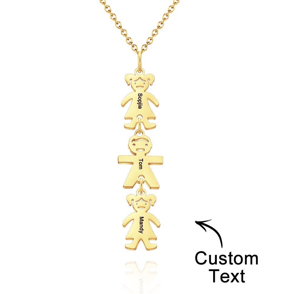 Custom Name Engraved Necklace Child Creative Gifts