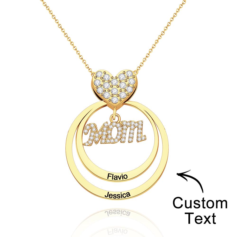 Custom Engraved Necklace Simple Circularity Family Gifts