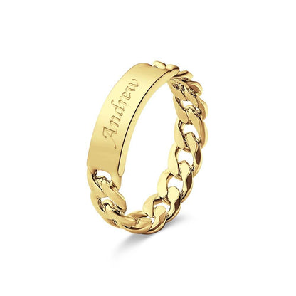 Men's Personalized Ring Custom Message Ring  the Best Gift for Lover