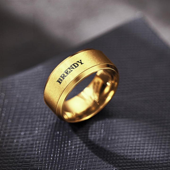 Personalized Name Ring Custom Engagement Ring Men's Personalized Ring