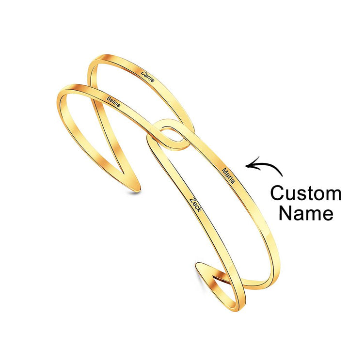 Custom Adjustable Cuff Couple Bracelet Gift Personalized Jewelry Birthday Wedding Bridesmaid for Her