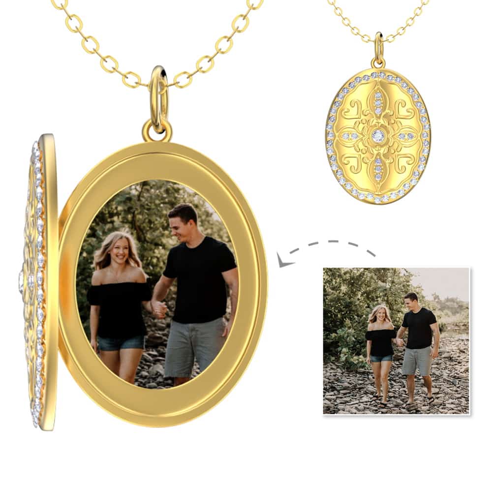 Personalized Photo Necklace Custom Anniversary Necklace Birthday Gift