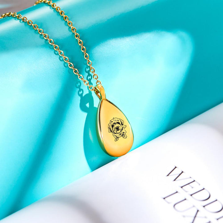 Custom Photo Necklace Shadow Carving Ashes Pendant Commemorate Gifts