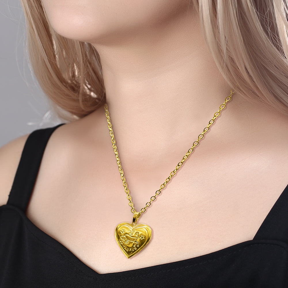 Personalized Constellations Heart Locket Necklace