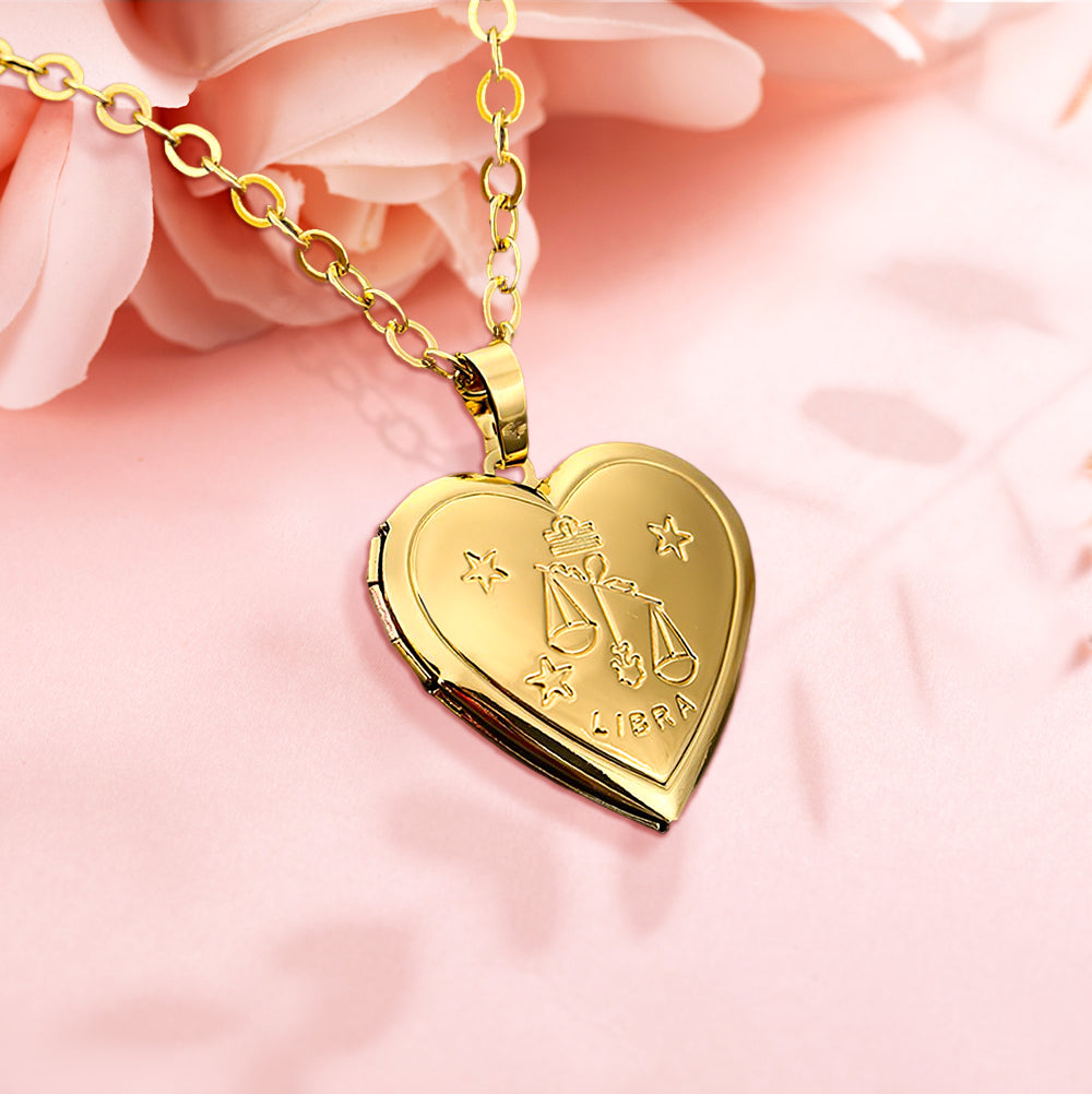 Personalized Constellations Heart Locket Necklace
