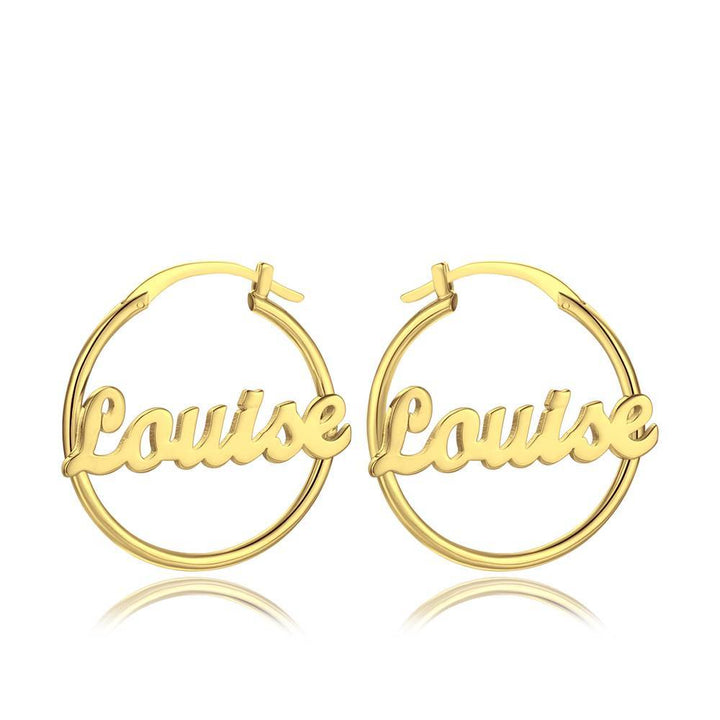 Custom Name Hoop Earrings
