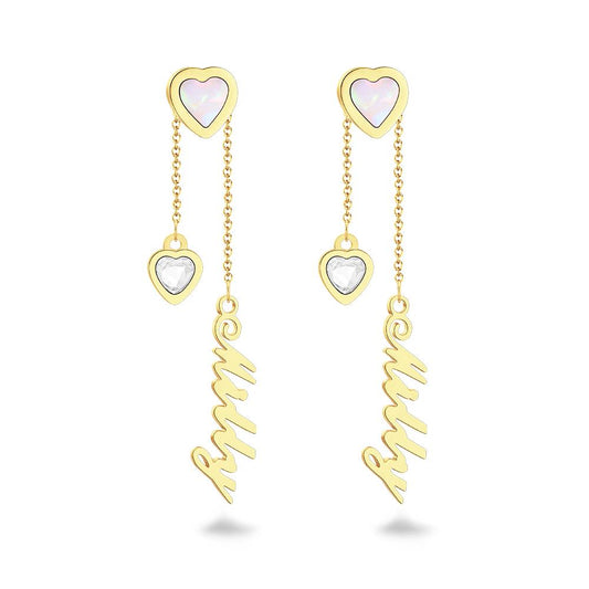 Custom Engraved Earrings Heart-shaped Name Earrings Unique Gift