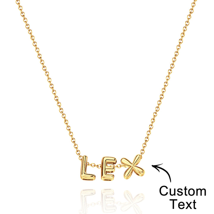 Personalized 3D Bubble Letters Name Necklace Fantastic Gift for All Your Loved Ones