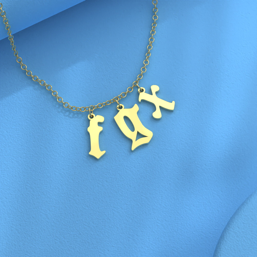 Custom Initial Necklace Personalized Letter Necklace Gift