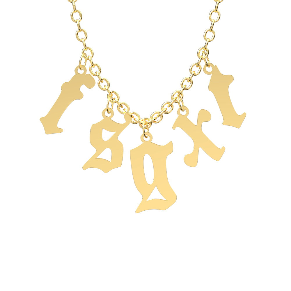 Custom Initial Necklace Personalized Letter Necklace Gift