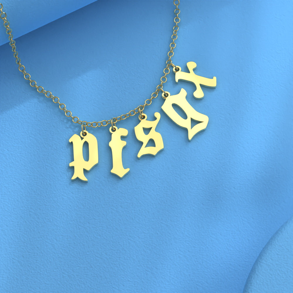 Custom Initial Necklace Personalized Letter Necklace Gift