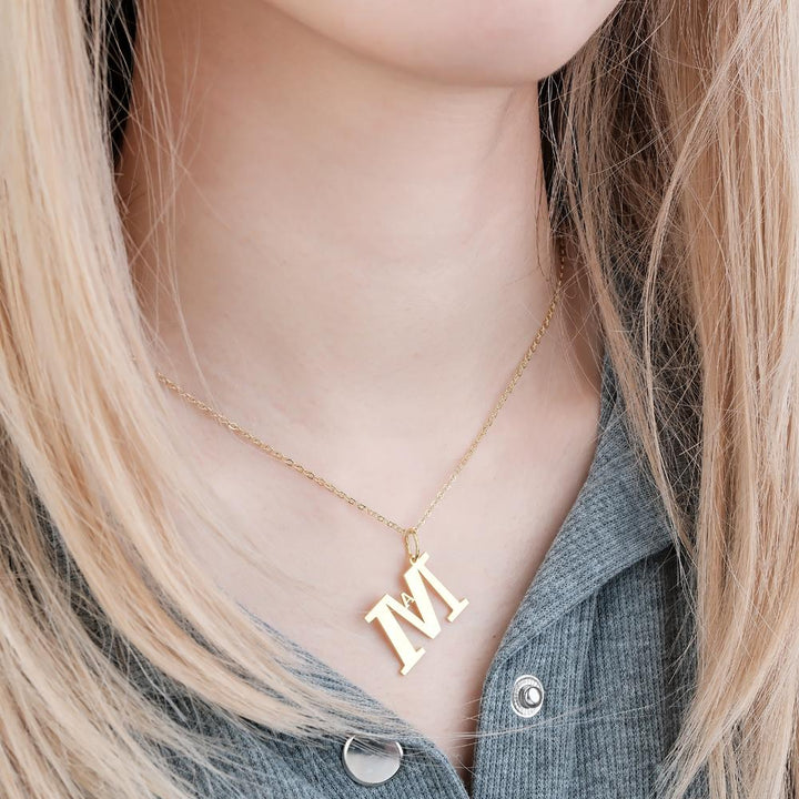 Custom Engraved Necklace Simple Letter Unique Gifts