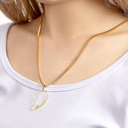 Matching Name Necklace Personalized Romantic Love Heart Couple Necklace