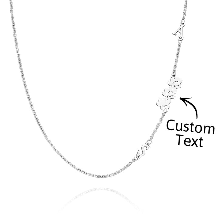 Custom Engraved Animal Paw Shape Initial Necklace – Unique Wedding Gift