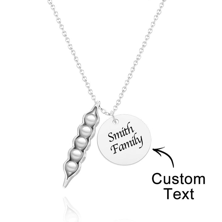 Peas In A Pod With Names Necklace Personalized Engraved Pendant Valentine's Day Gifts