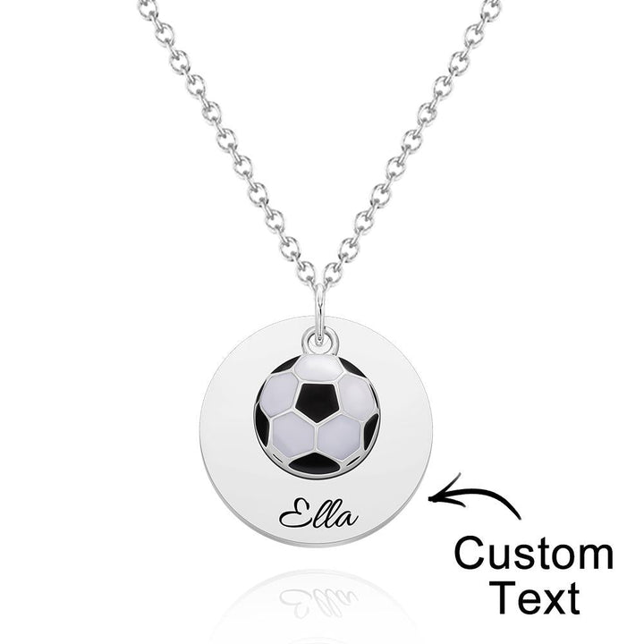 Custom Engraved Necklace Soccer Sport Creative Gifts