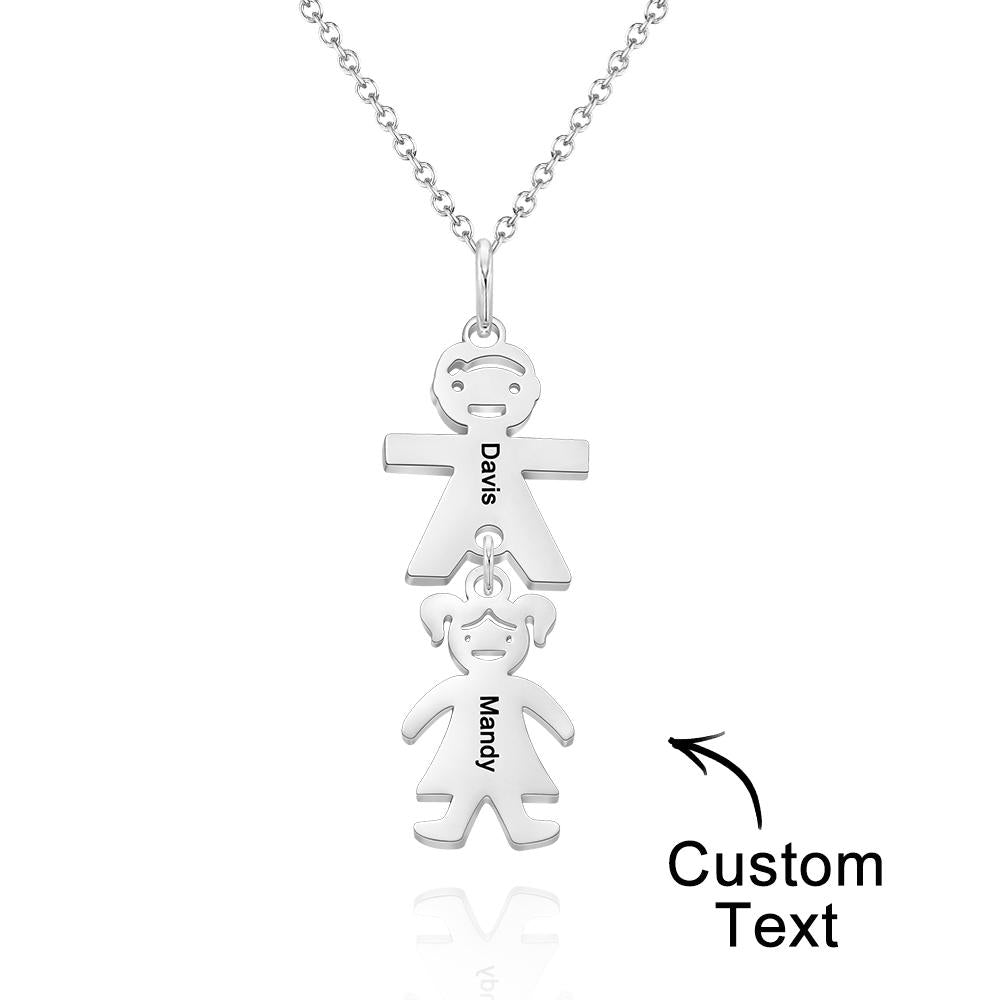Custom Name Engraved Necklace Child Creative Gifts