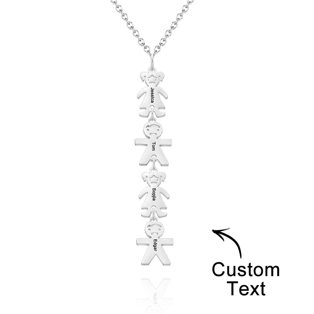 Custom Name Engraved Necklace Child Creative Gifts