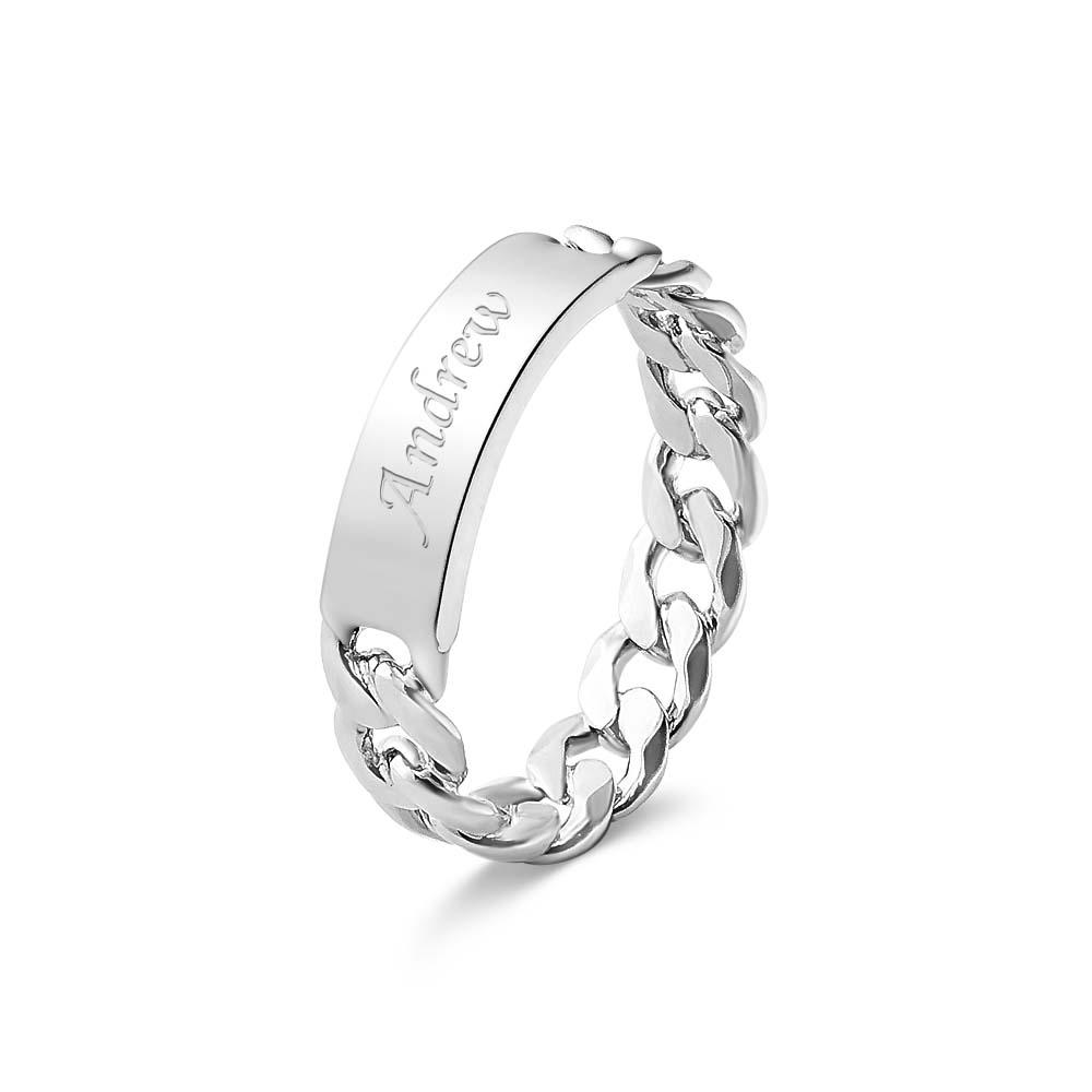 Men's Personalized Ring Custom Message Ring  the Best Gift for Lover