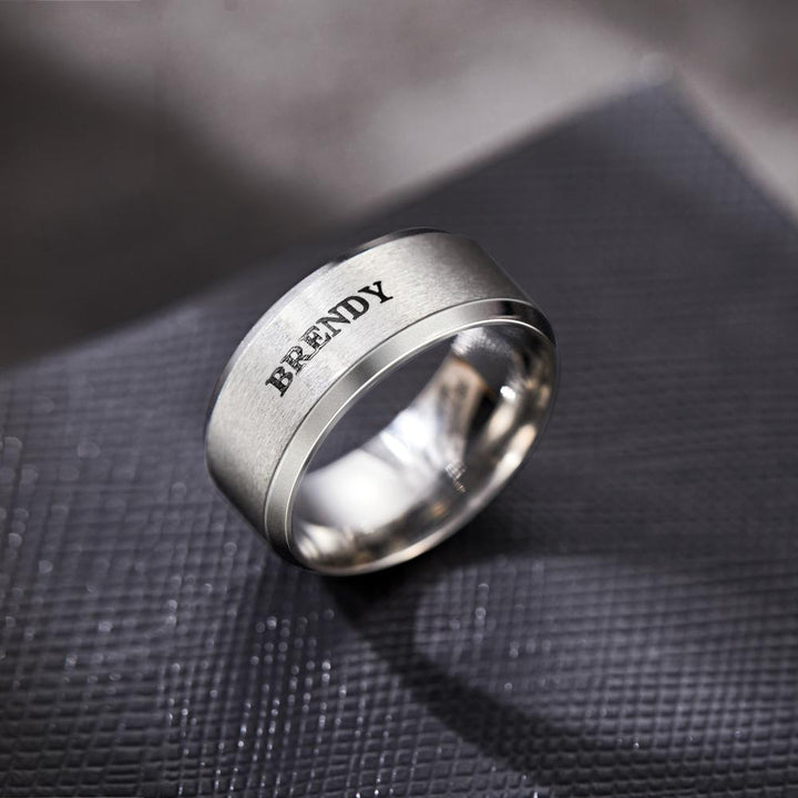 Personalized Name Ring Custom Engagement Ring Men's Personalized Ring