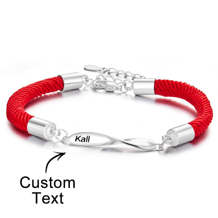 Personalized Engraved Rope Bracelet Set Exquisite Bracelet For Couples