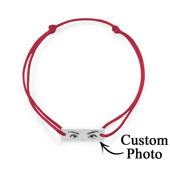 Custom Engraved Bracelet With Eyes Photo Eyes of Love Bracelet