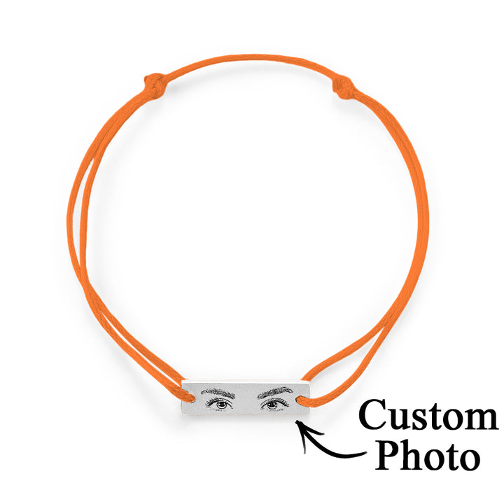 Custom Engraved Bracelet With Eyes Photo Eyes of Love Bracelet