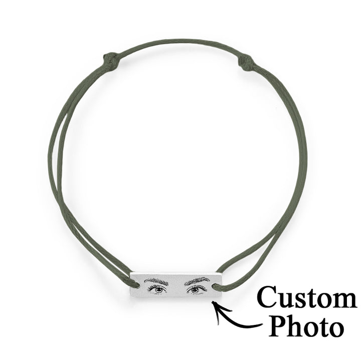 Custom Engraved Bracelet With Eyes Photo Eyes of Love Bracelet