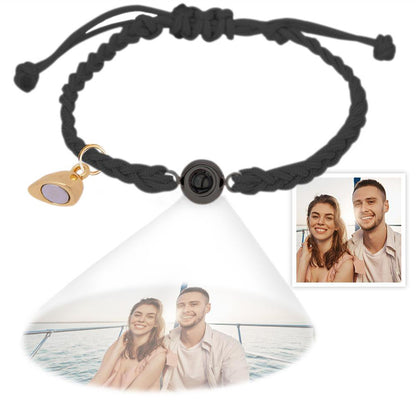 Custom Projection Bracelet Magnetic Heart Couple Bracelets