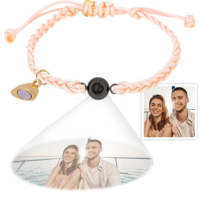 Custom Projection Bracelet Magnetic Heart Couple Bracelets