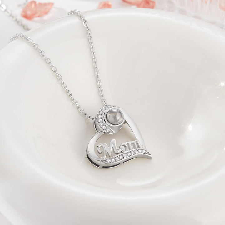 Custom Projection Necklace Heart-shaped Gifts for Mum