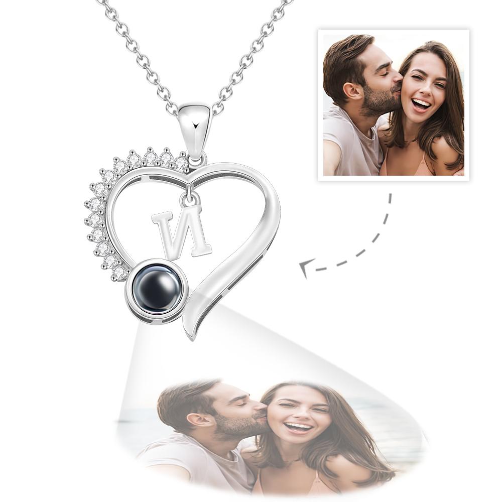 Custom Projection Necklace Custom Letter Heart-shaped Design Gifts