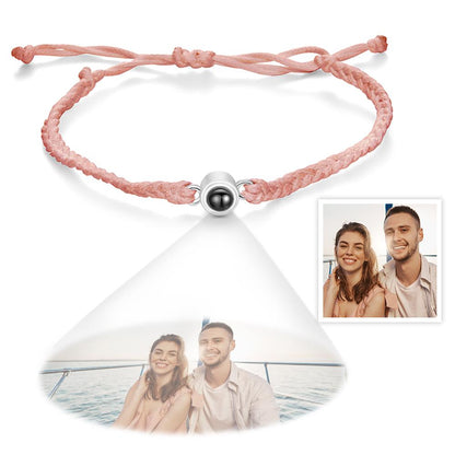 Custom Projection Bracelet Simple Woven Couple Bracelet Valentines Gift