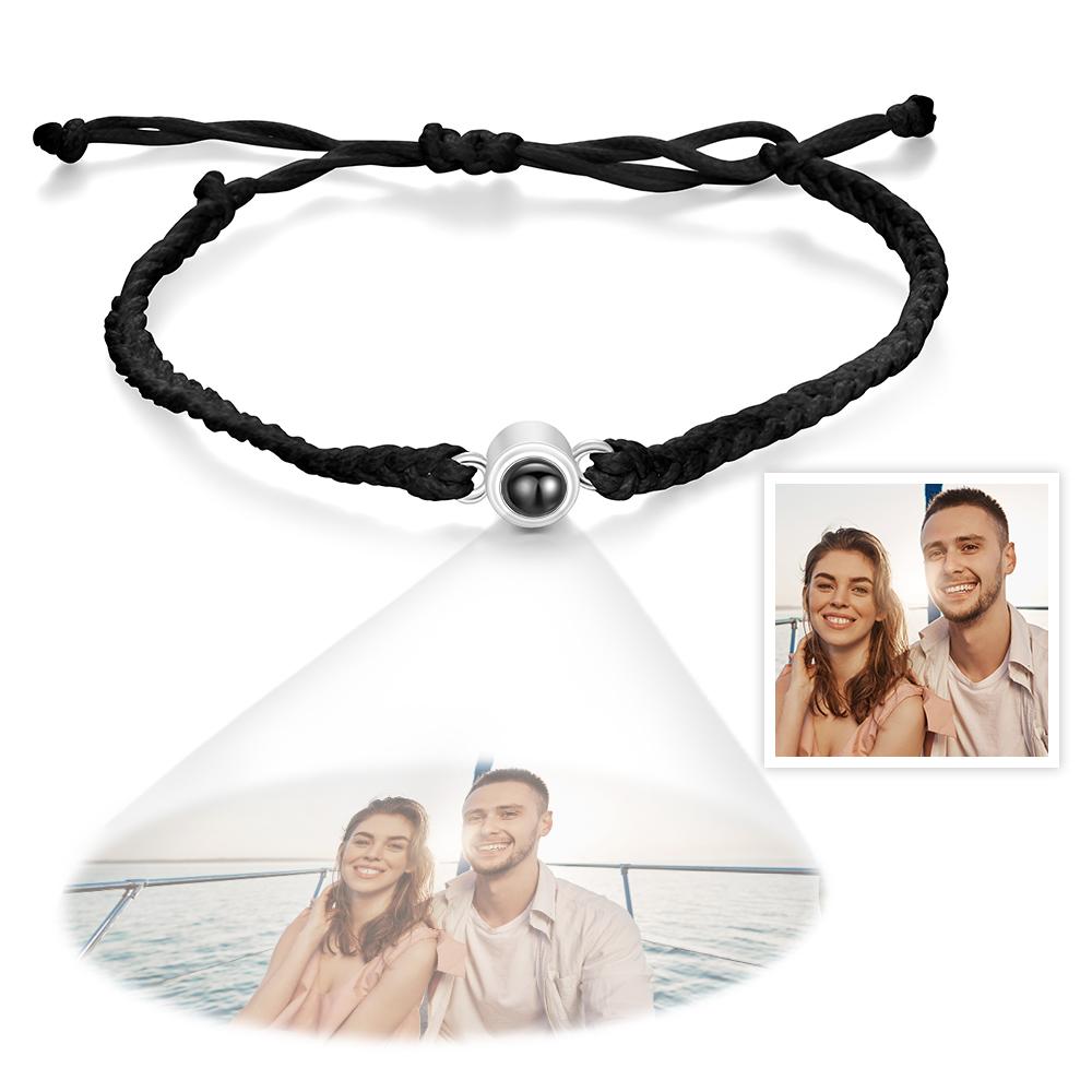 Custom Projection Bracelet Simple Woven Couple Bracelet Valentines Gift