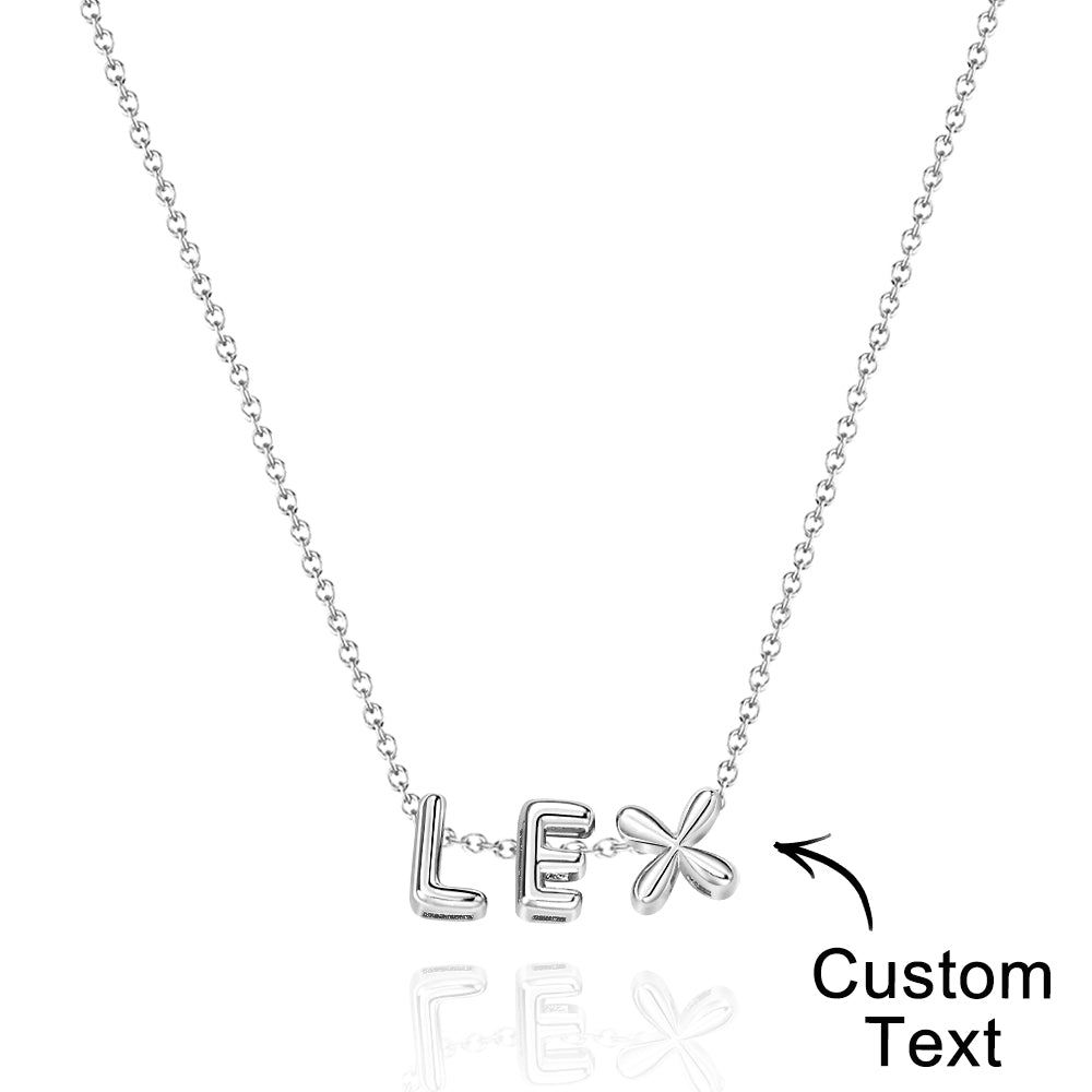 Personalized 3D Bubble Letters Name Necklace Fantastic Gift for All Your Loved Ones
