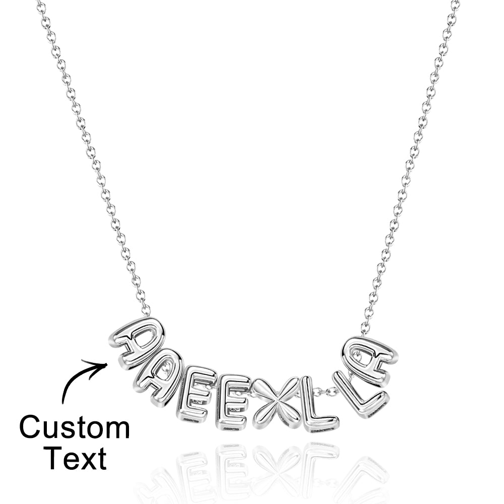 Personalized 3D Bubble Letters Name Necklace Fantastic Gift for All Your Loved Ones