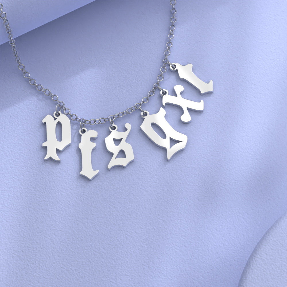 Custom Initial Necklace Personalized Letter Necklace Gift