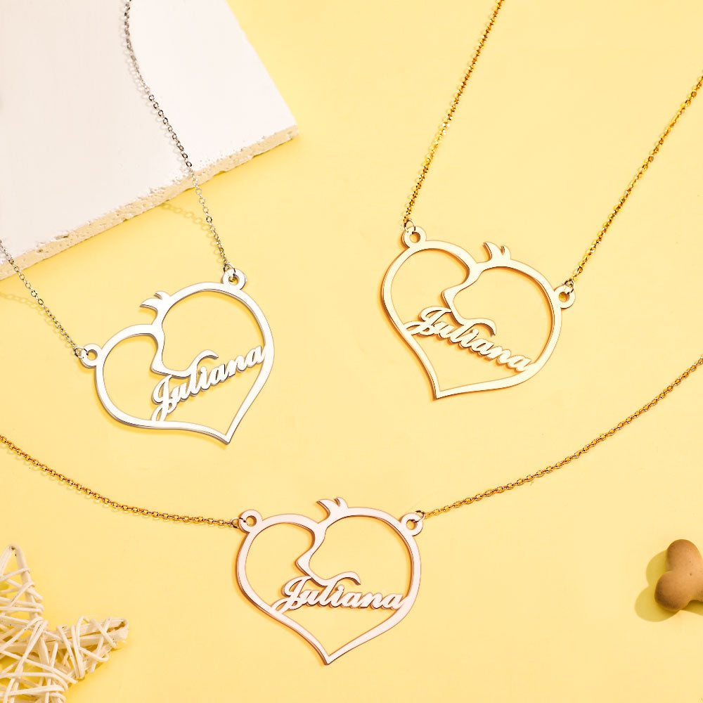 Personalized Name Heart Pet Memorial Necklace Memorial Gift for Her