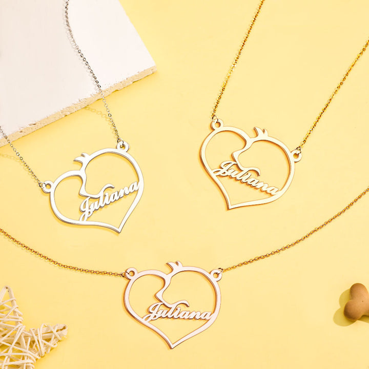 Personalized Name Heart Pet Memorial Necklace Memorial Gift for Her
