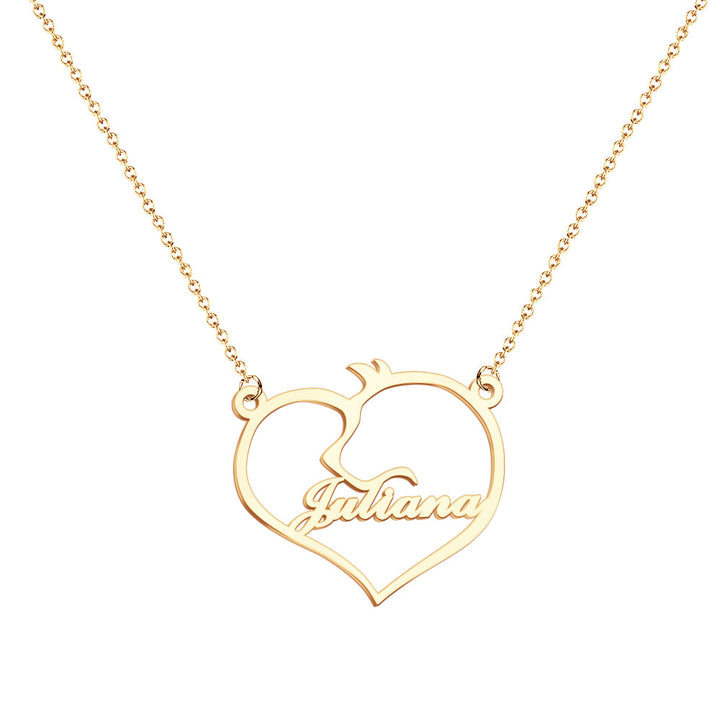 Personalized Name Heart Pet Memorial Necklace Memorial Gift for Her