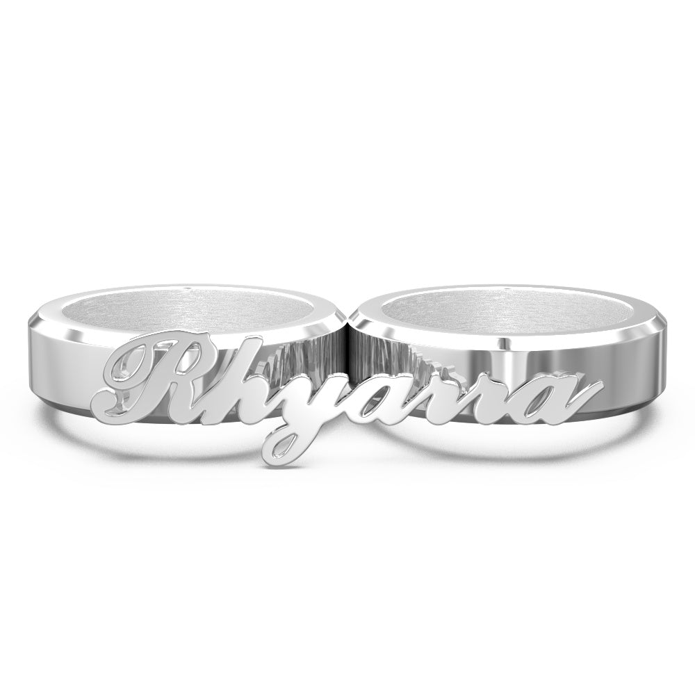 Engravable Double Fingers Ring Two Fingers Ring