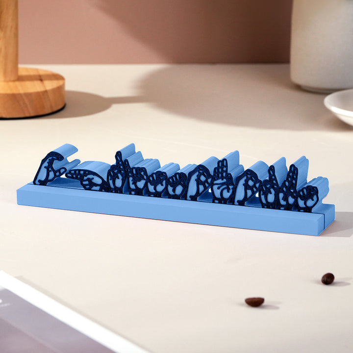 Personalized 3D Printed Sign Language Desk Name Plate Sign Interpreter Gift Teacher Gift