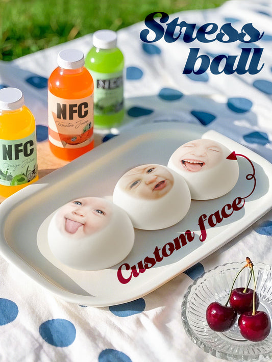 Custom Photo Stress Relief Bun Toy – Personalized Decompression Manju Style Toy
